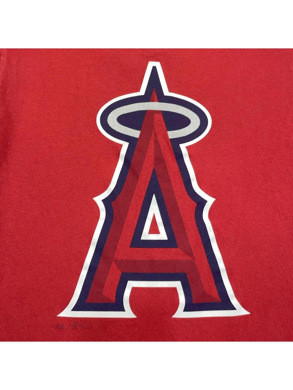 Los Angeles Angels Red Majestic MLB Graphic Tee Shirt Men’s Size S - Picture 2 of 8